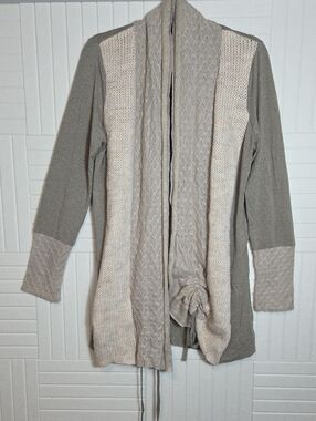Venus Cinchable Drapey Cardigan Long Sleeve Open Front Sweater Size M